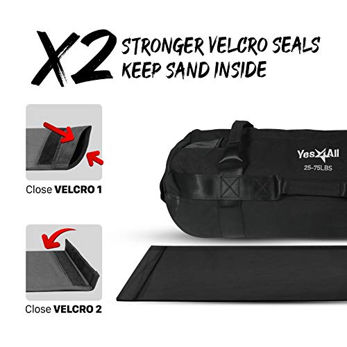 Yes4All Workout Sandbags, Heavy Duty Sandbags for Fitness, Conditioning, MMA & Combat Sports - Army Green - S