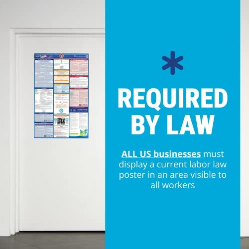 Newest Update for 2023 Virginia State & Federal Labor Law Poster- Includes June EEOC & April FLSA, FMLA, & EPPA Updates- OSHA Workplace Compliant & Required- UV Laminated & Water Proof -(English)
