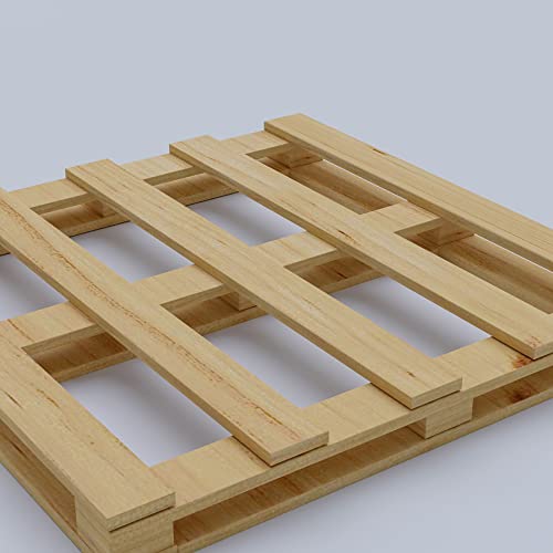 Treaton, 4 Way Wooden Pallets, Easy for Commercial Use, Fully Assembled, Strong Sturdy Structure, 1 Pcs, 40" x 36", Wood Finish