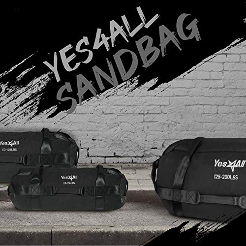 Yes4All Workout Sandbags, Heavy Duty Sandbags for Fitness, Conditioning, MMA & Combat Sports - Army Green - S