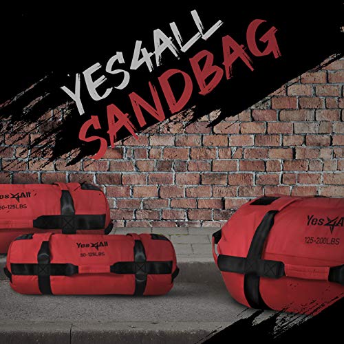 Yes4All Workout Sandbags, Heavy Duty Sandbags for Fitness, Conditioning, MMA & Combat Sports - Army Green - S
