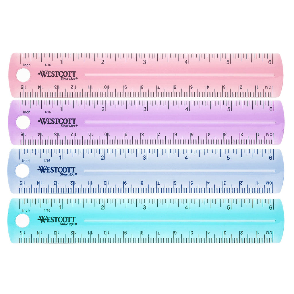 (36 Ea) Plastic Ruler 6 In