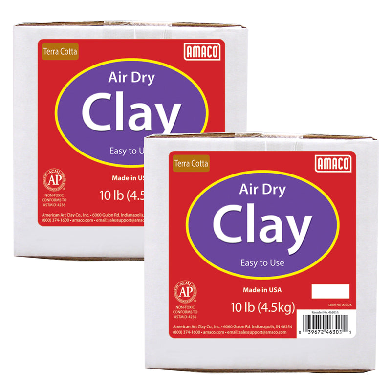 (2 Ea) Terra Cotta Air Dry Clay