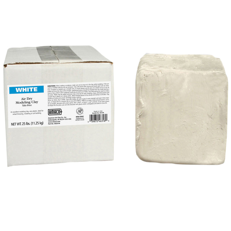 Amaco Air Dry Clay White 25 Lb