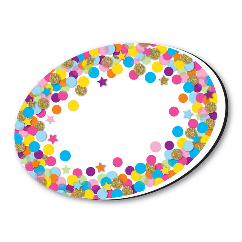 (6 Ea) Whiteboard Eraser Confetti Oval Magnetic
