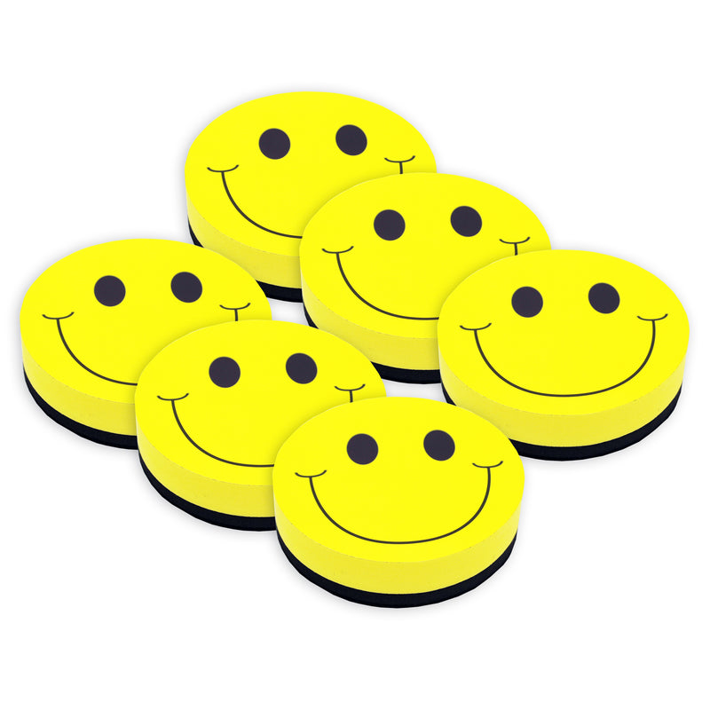 (6 Ea) Magnet Eraser Smile Face Whiteboard