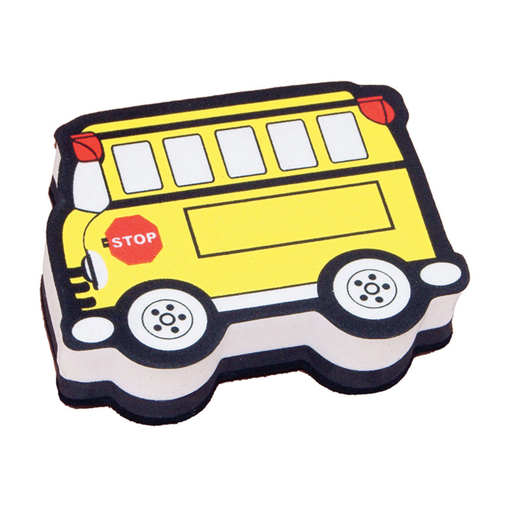 (6 Ea) Magnetic Whiteboard Eraser School Bus