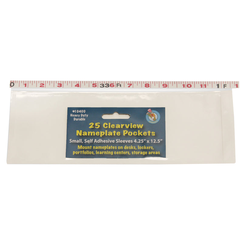 Small Name Plate Pockets 25 Per Pk 4.25 X 12.5