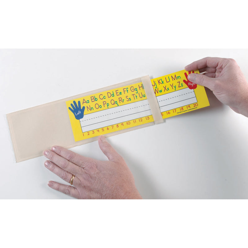 Xsmall Name Plate 3.25x10.5 25pk Clear View Self Adhesive Pockets