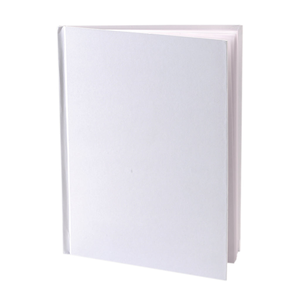 (12 Ea) White Hardcover Blank Book 8-1-8x6-3-8