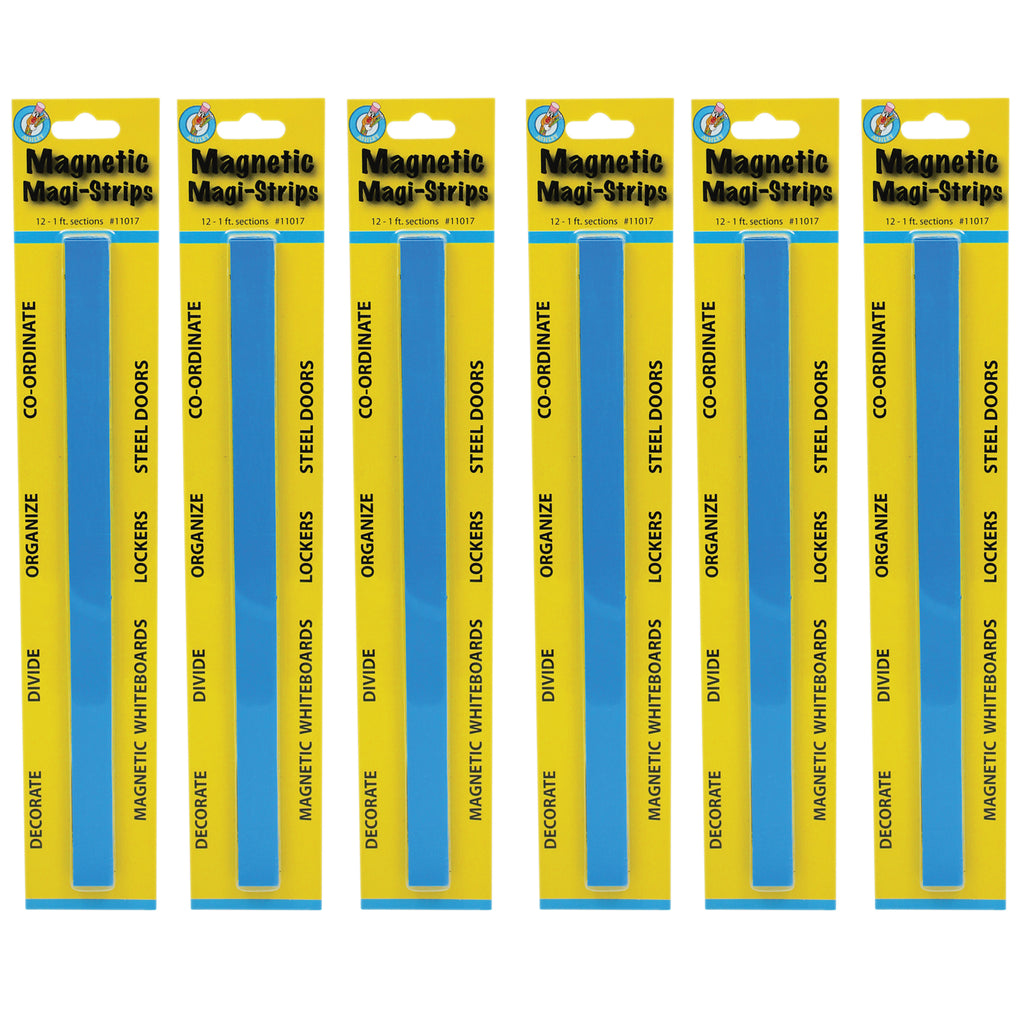 (6 Pk) Magnetic Magi-strips Blue