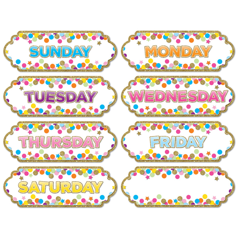 Magnetic Confetti Days The Week