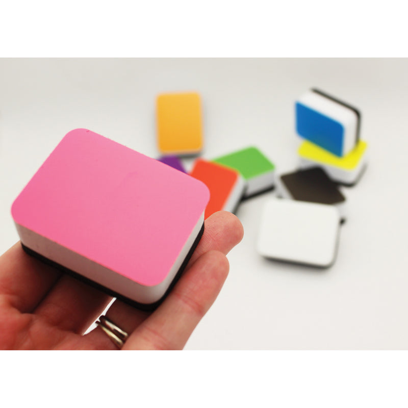 Asst Colors Mini Whiteboard Erasers Non Magnetic