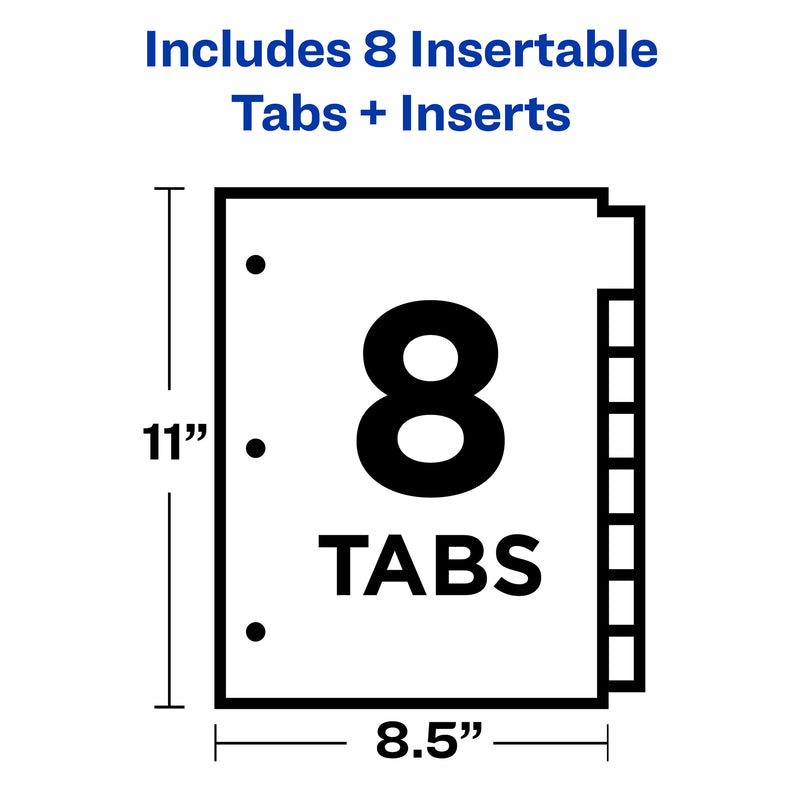 (12 Pk) 8 Big Tab Insert Dividers