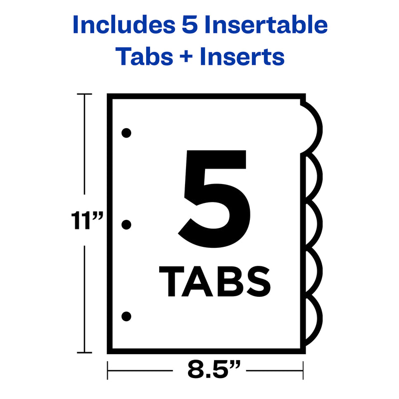 (6 Pk) 5 Tab Edge Insertabl Divider