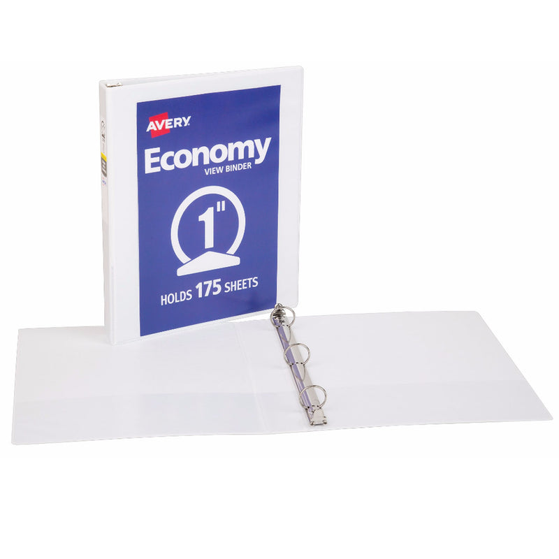 (2 Ea) White View Binder 1in Capacity