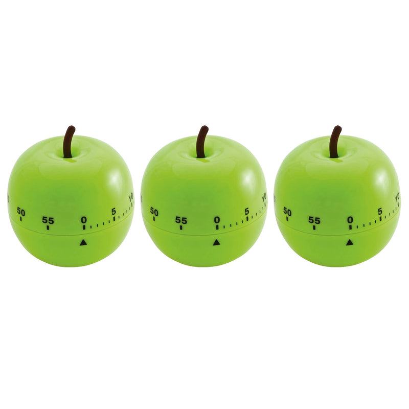 (3 Ea) Green Apple Shaped Timer