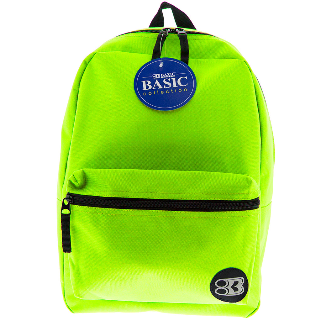 (2 Ea) 16in Lime Green Collection Backpk