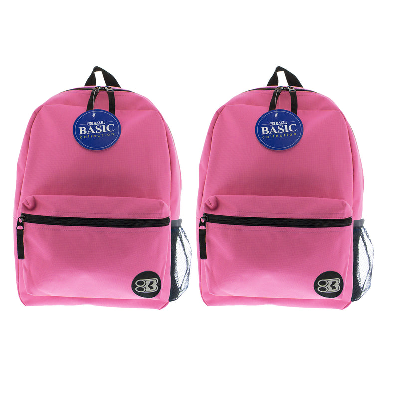 (2 Ea) 16in Fuchsia Basic Backpack