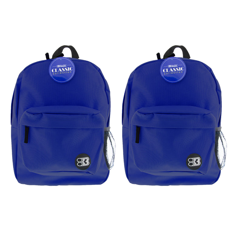 (2 Ea) 17in Blue Classic Backpack