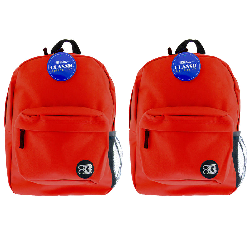 (2 Ea) 17in Red Classic Backpack