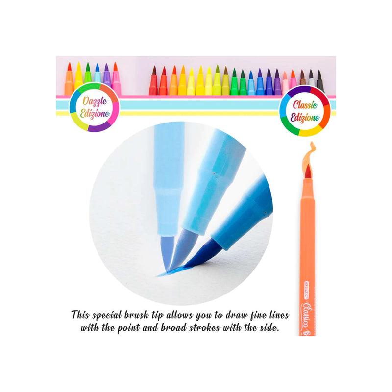 Washable Brush Markers, 12 Colors