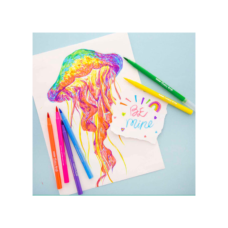 Washable Brush Markers, 12 Colors
