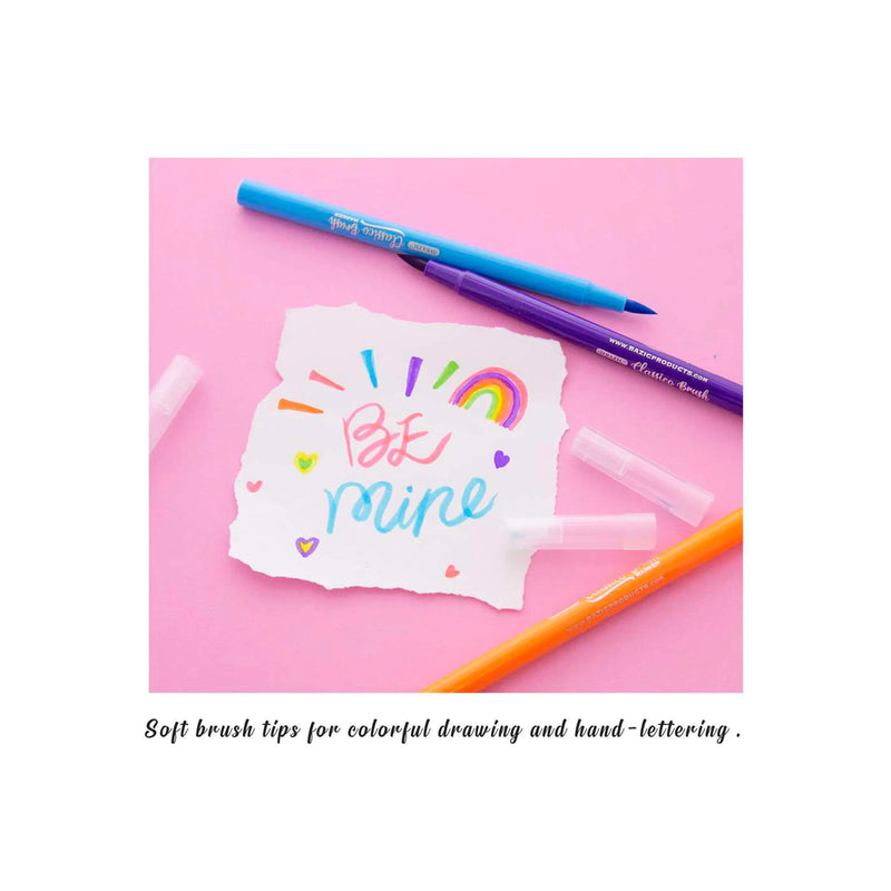 Washable Brush Markers, 12 Colors