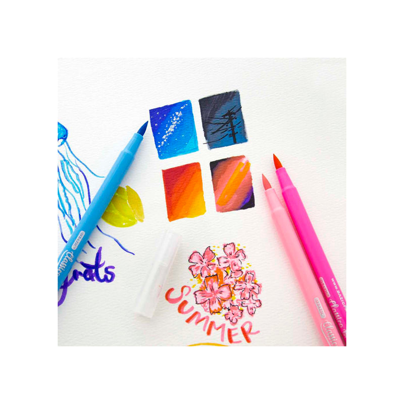 Washable Brush Markers, 12 Colors
