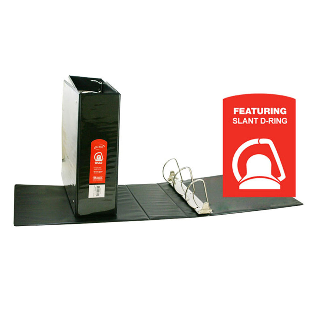 D Ring Binder W- Pockts 3in Blk