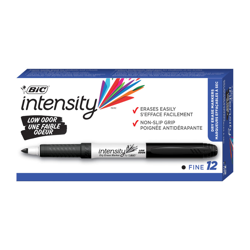 Bic 12-pk Blk Fine Dry Erase Marker