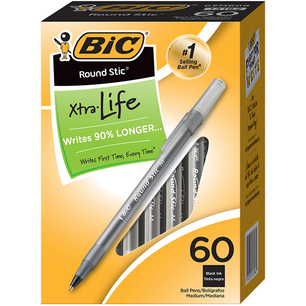 (2 Pk) Bic Round Stic Pen Black