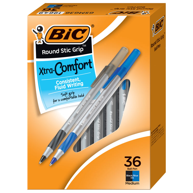 (3 Pk) 36ct Med Asst Ball Pens Round Stic