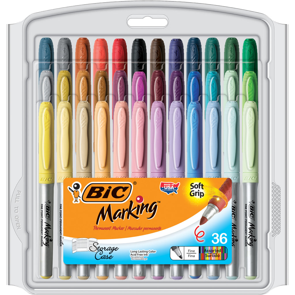 Bic Intensity Permannt Markers 36pk Fine Point Asstd Color