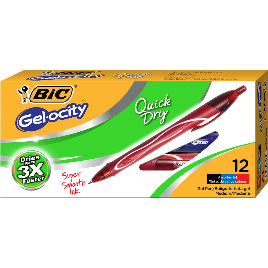 Gel Ocity Gel Pens Black Blue & Red