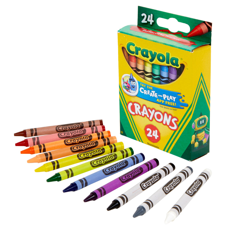 Crayola Crayons 24 Color Peggable