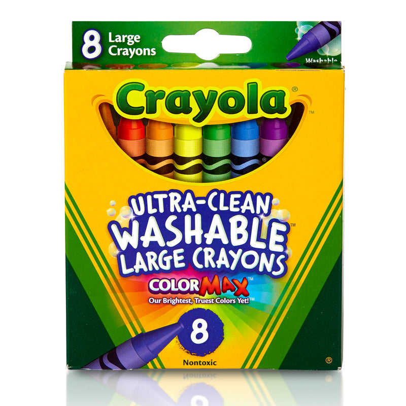 Washable Crayons Large 8ct Peggable Box