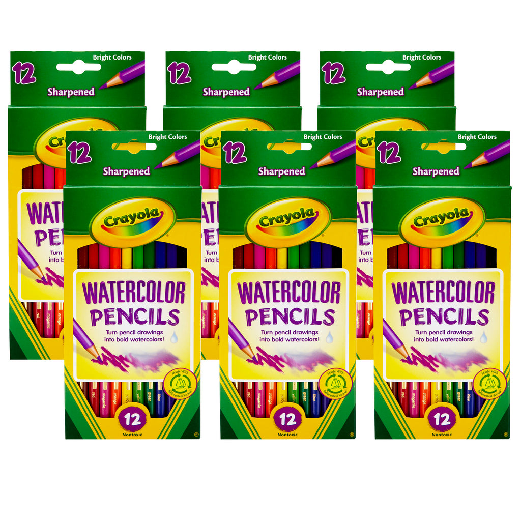 (6 Bx) Watercolor Pencils 12ct Per Bx Full Length