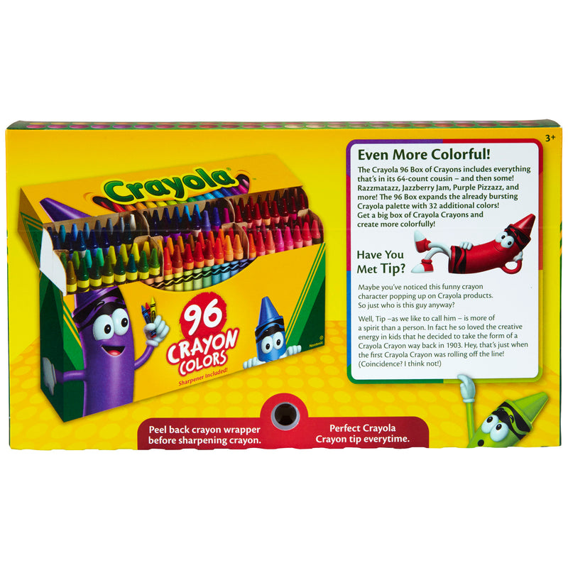 Crayola 96ct Crayons Hinged Top Box