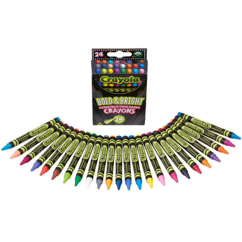 Bold & Bright Construction Paper Crayons 24ct