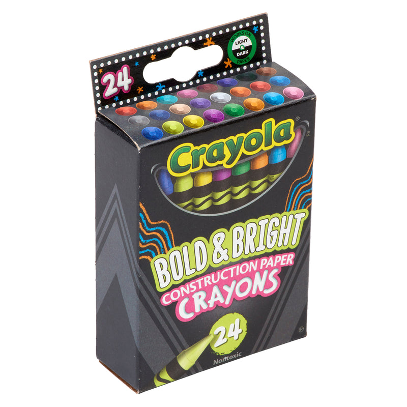 Bold & Bright Construction Paper Crayons 24ct