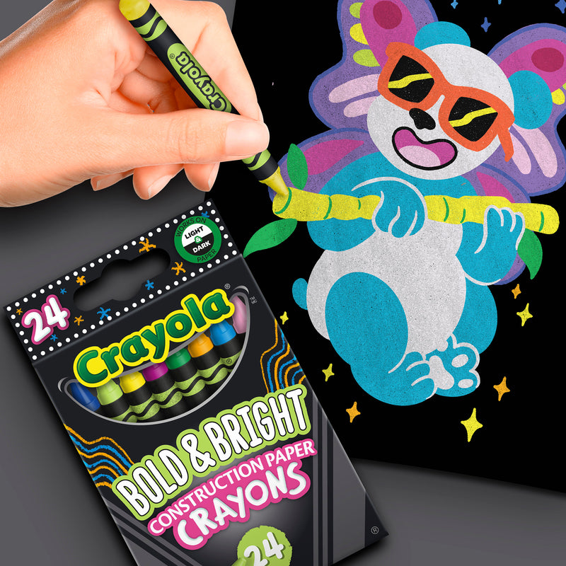 Bold & Bright Construction Paper Crayons 24ct