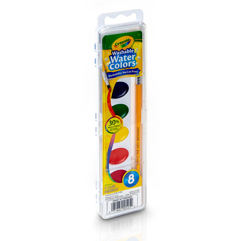 Washable Watercolors 8 W-brush