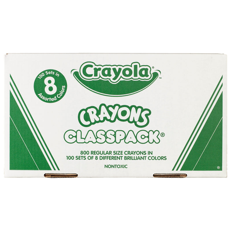 Crayola Crayons Classpacks 8 Color Reg Size 800 Count