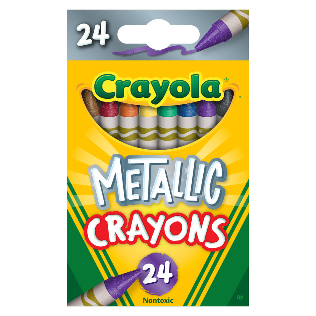 (6 Pk) Crayola Metallic Crayons 24 Colors