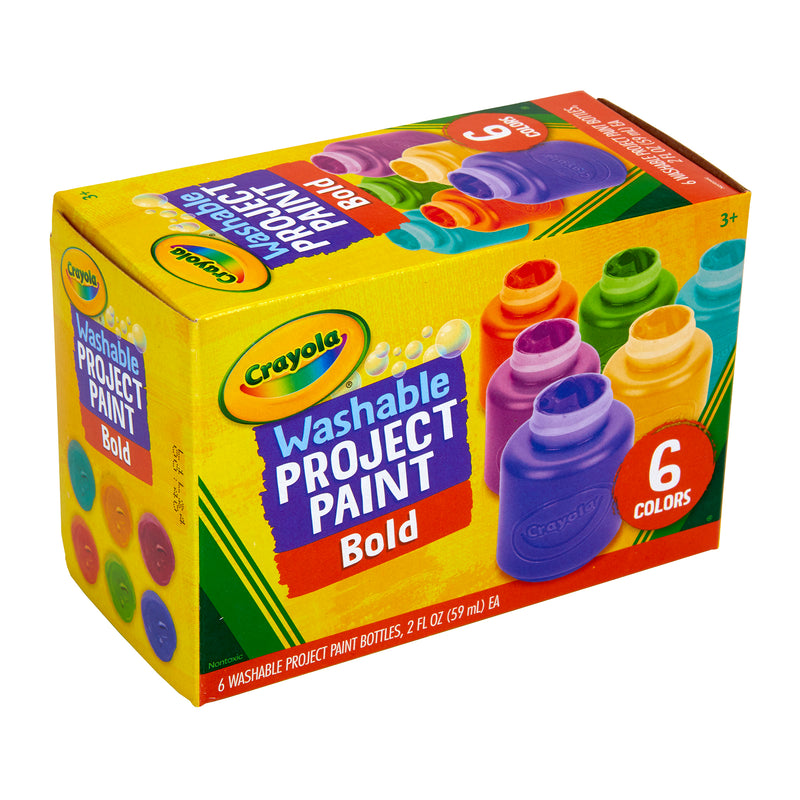 Washable Project Paint, Bold, 6 Per Pack, 6 Packs