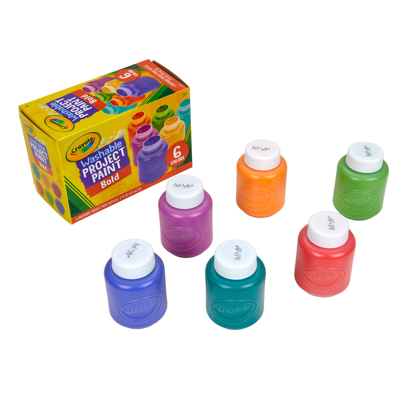 Washable Project Paint, Bold, 6 Colors