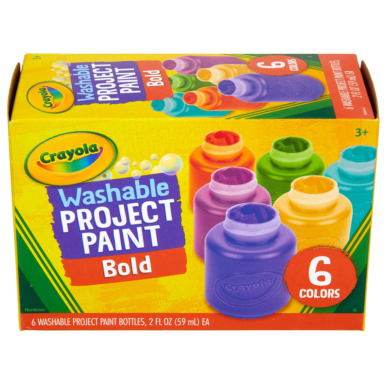 Washable Project Paint, Bold, 6 Colors