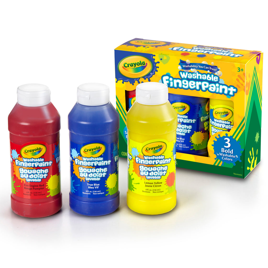 3 Ct Washable Fingerpaint Bold Colors
