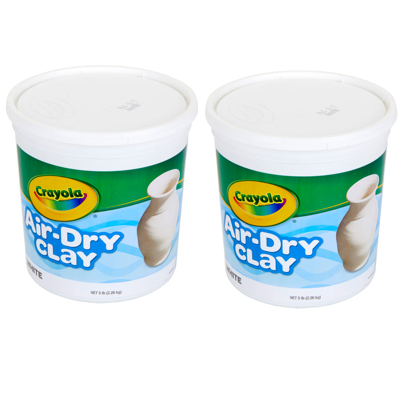 (2 Ea) Crayola Air Dry Clay 5 Lbs White